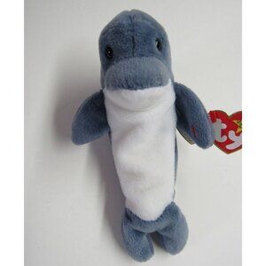 Ty Beanie Baby Echo the Dolphin Plush 6.5" Blue & White with Tag Style 4180